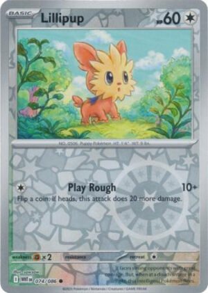 SV White Flare 074/086 Lillipup (Reverse Holo)