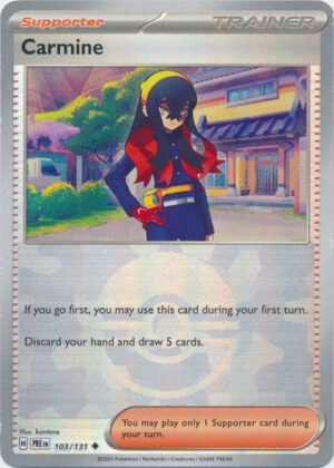 SV Prismatic Evolutions 103/131 Carmine (POKE BALL Pattern Holo)