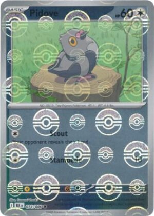 SV Black Bolt 071/086 Pidove (POKE BALL Reverse Holo)