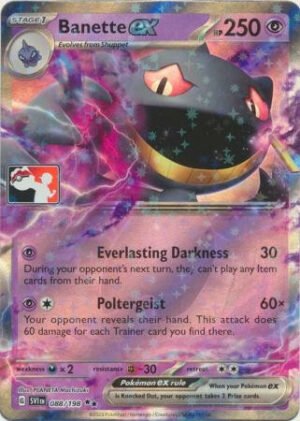 Scarlet & Violet (Base Set) 088/198 Banette ex (Prize Pack League Promo)