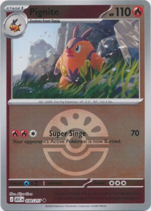 ME Ascended Heroes 030/217 Pignite (Reverse Holo BALL SYMBOL)