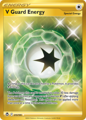 SWSH Silver Tempest 215/195 V Guard Energy (Secret Rare)