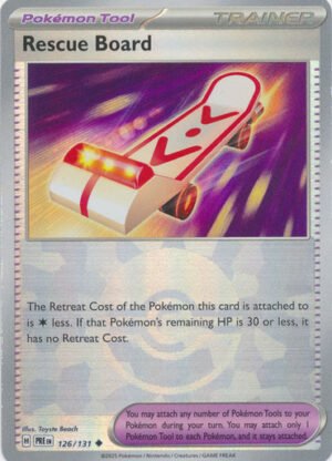 SV Prismatic Evolutions 126/131 Rescue Board (POKE BALL Pattern Holo)