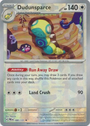 SV Prismatic Evolutions 080/131 Dudunsparce (POKE BALL Pattern Holo)