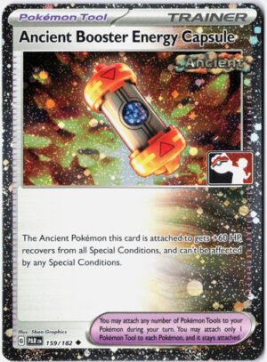 SV Paradox Rift 159/182 Ancient Booster Energy Capsule (Prize Pack League Promo Cosmo Holo)
