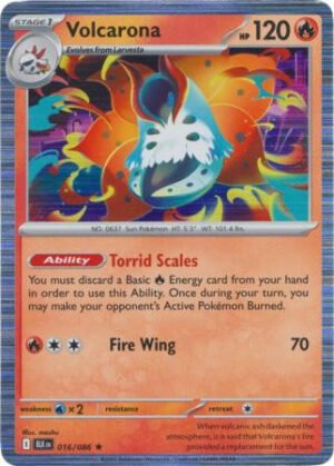 SV Black Bolt 016/086 Volcarona (Tinsel Holo)