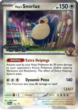 Scarlet & Violet Promo SVP184 Hop's Snorlax (STAFF)