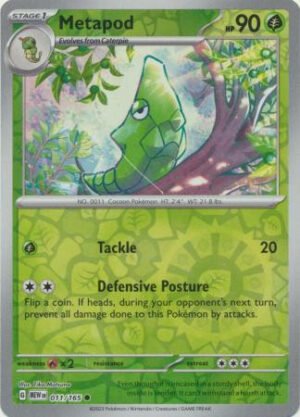 Scarlet & Violet 151 011/165 Metapod (Reverse Holo)