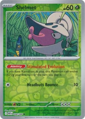 SV White Flare 008/086 Shelmet (Reverse Holo)