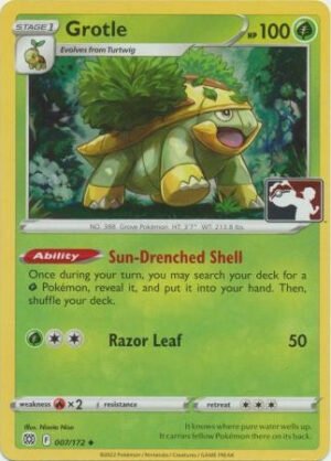 Brilliant Stars 007/172 Grotle (Prize Pack League Promo Cosmo Holo)
