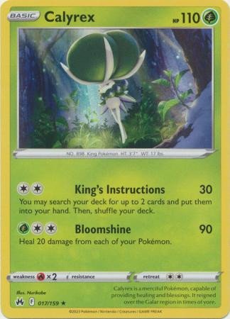 Crown Zenith 017/159 Calyrex (Holo)
