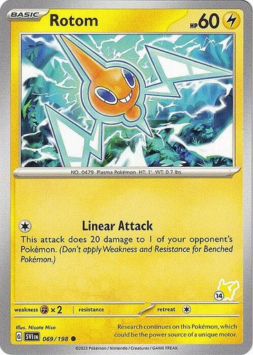 Scarlet & Violet (Base Set) 069/198 Rotom (Pikachu Symbol 14)