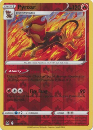 SWSH Lost Origin 029/196 Pyroar (Reverse Holo)