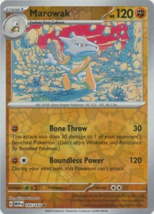 Scarlet & Violet 151 105/165 Marowak (Reverse Holo)