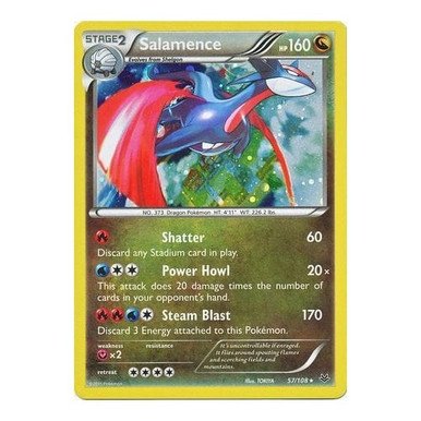 XY Roaring Skies 57/108 Salamence (Cosmo Holo)