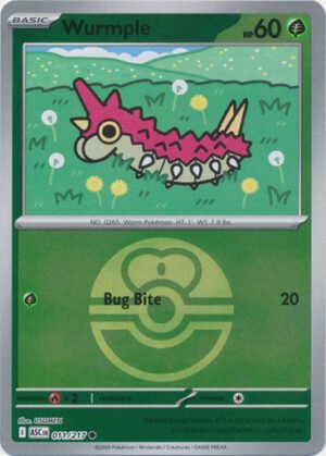ME Ascended Heroes 011/217 Wurmple (Reverse Holo BALL SYMBOL)