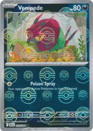 SV Black Bolt 054/086 Venipede (POKE BALL Reverse Holo)