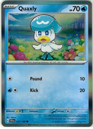 Scarlet & Violet (Base Set) 052/198 Quaxly (Holo)