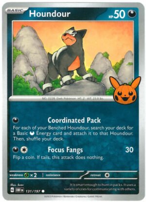 SV Obsidian Flames 131/197 Houndour (Pikachu Pumpkin Stamp)