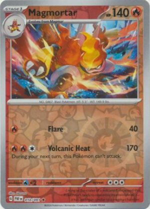 SV Paldean Fates 010/091 Magmortar (Reverse Holo)