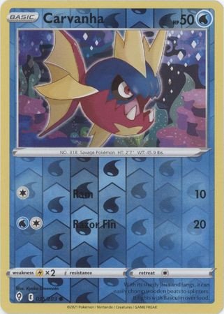 Evolving Skies 035/203 Carvanha (Reverse Holo)