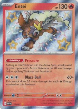 SV Paldean Fates 112/091 Entei (Holo Shiny)