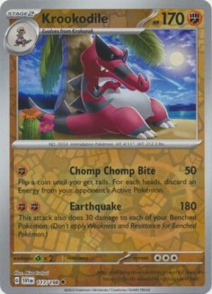 Scarlet & Violet (Base Set) 117/198 Krookodile (Reverse Holo)