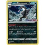 Sword & Shield (Base) 119/202 Galarian Obstagoon (Cosmo Holo w/ Logo)