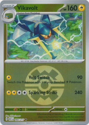 ME Ascended Heroes 066/217 Vikavolt (Reverse Holo BALL SYMBOL)