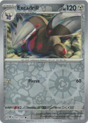 SV Obsidian Flames 147/197 Excadrill (Reverse Holo)