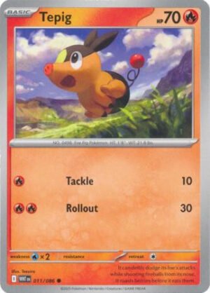 SV White Flare 011/086 Tepig (Non-Holo)
