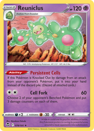 SWSH Silver Tempest 078/195 Reuniclus (Holo)
