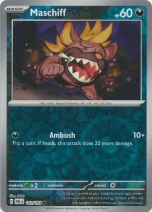 SV Paldea Evolved 141/193 Maschiff (Reverse Holo)