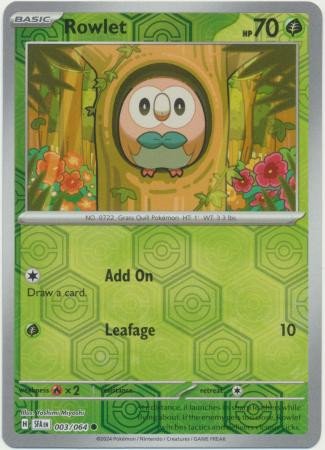 SV Shrouded Fable 003/064 Rowlet (Reverse Holo)