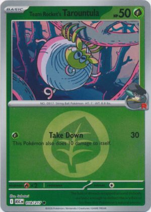 ME Ascended Heroes 018/217 Team Rocket's Tarountula (Reverse Holo ENERGY SYMBOL)