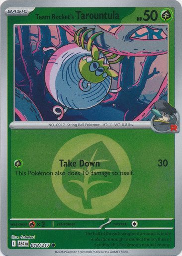ME Ascended Heroes 018/217 Team Rocket's Tarountula (Reverse Holo ENERGY SYMBOL)