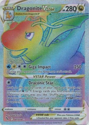 Pokemon GO 081/078 Dragonite VSTAR (Rainbow Rare)