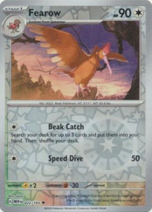 Scarlet & Violet 151 022/165 Fearow (Reverse Holo)