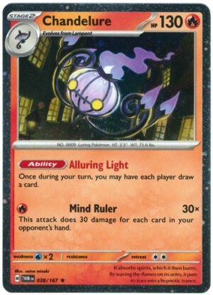 SV Twilight Masquerade 038/167 Chandelure (Cosmo Holo)