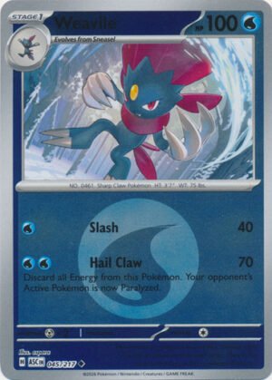 ME Ascended Heroes 045/217 Weavile (Reverse Holo ENERGY SYMBOL)