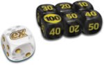 Mega Evolution White w/ Gold Die & Small Black w/ Yellow Dice (6)