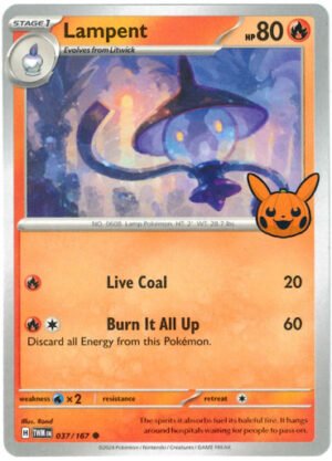 SV Twilight Masquerade 037/167 Lampent (Pikachu Pumpkin Stamp)