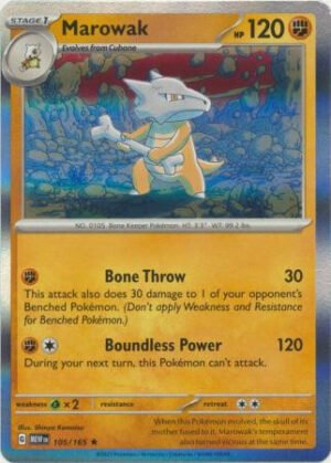 Scarlet & Violet 151 105/165 Marowak (Holo)