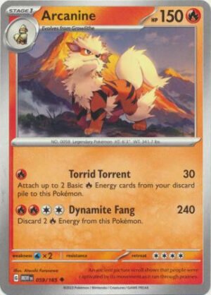 Scarlet & Violet 151 059/165 Arcanine