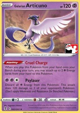 Evolving Skies 063/203 Galarian Articuno (Prize Pack League Promo Non-Holo)