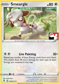 Evolving Skies 128/203 Smeargle (Prize Pack League Promo Non-Holo)