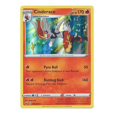 Sword & Shield (Base) 035/202 Cinderace (Holo)
