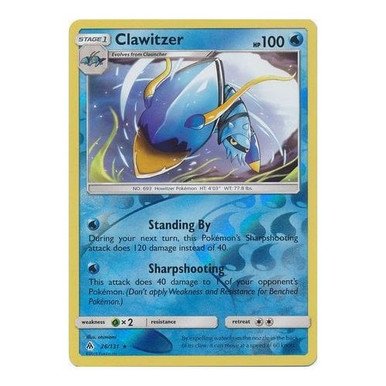 SM Forbidden Light 26/131 Clawitzer (Reverse Holo)