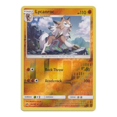SM Burning Shadows 076/147 Lycanroc (Midday) (Reverse Holo)