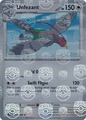 SV Black Bolt 073/086 Unfezant (MASTER BALL Reverse Holo)